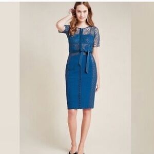 Anthropologie Beguile by Byron Lars Carissima Sheath Dress Turquoise